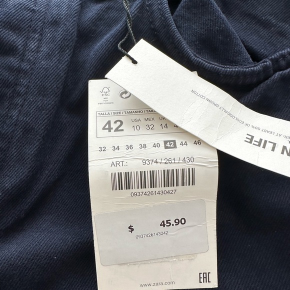 NWT - true blue Zara Jeans / loose fit - size 10 - Picture 2 of 4